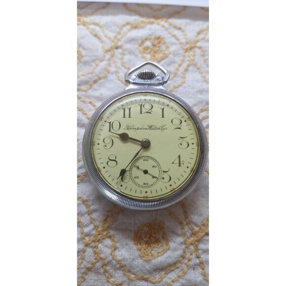 1908-1909 Hampden Watch Co. Size 16s 17 Jewel - Works Great! Estate Find - Picture 1 of 10